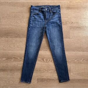 American Eagle Hi Rise Jegging Dark Wash 8 Short